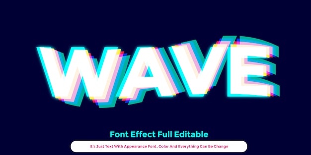 Download Wave text 3d Vector | Premium Download