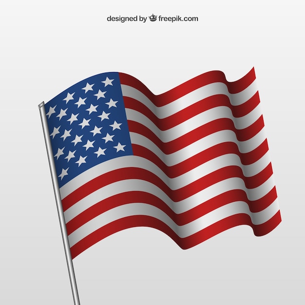 Wavy American Flag SVG