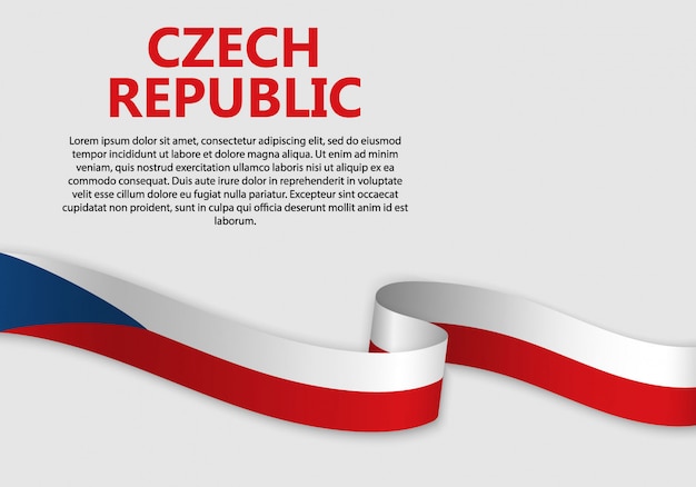 Download Waving flag of czech republic, vector illustration ...