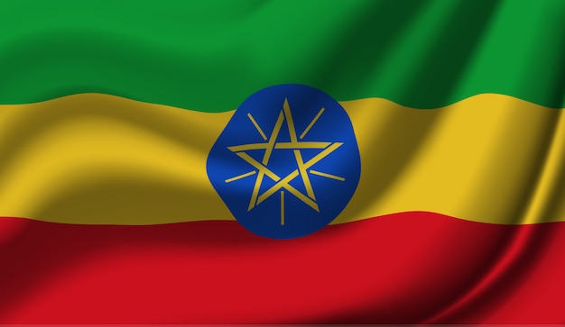 Download Premium Vector | Waving flag of the ethiopia. waving ...
