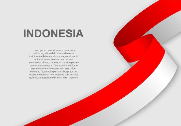 Premium Vector Waving Flag Of Indonesia 5502