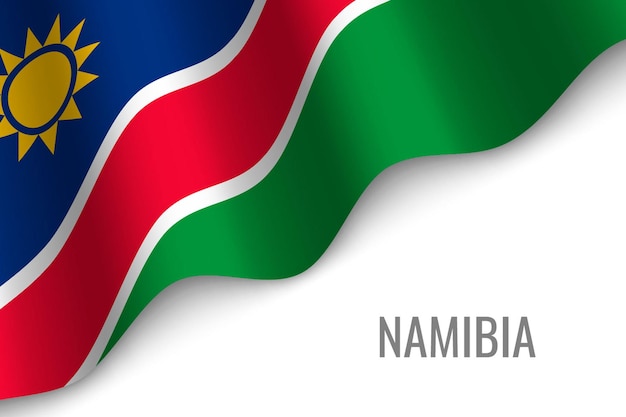 Premium Vector Waving Flag Of Namibia