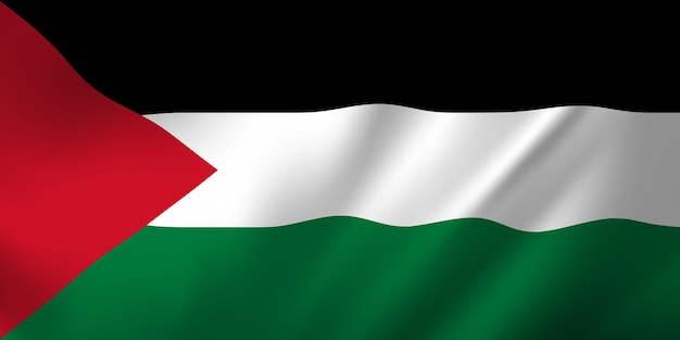 Premium Vector | Waving flag of the palestine. waving palestine flag ...
