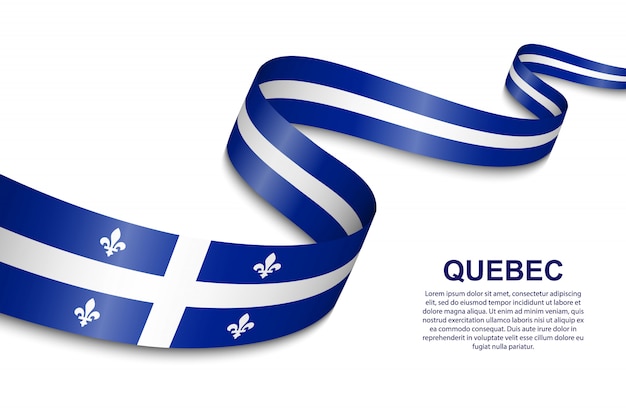 Download Waving flag of quebec Vector | Premium Download