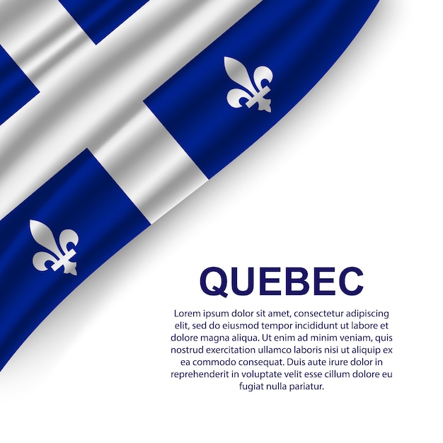 Premium Vector Waving Flag Of Quebec 0857