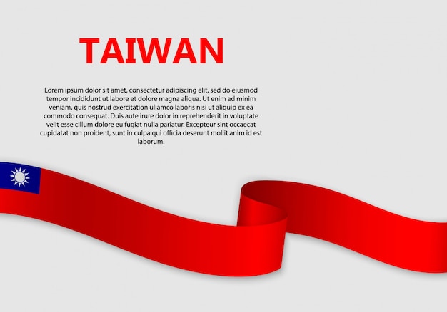 Download Waving flag of taiwan banner | Premium Vector