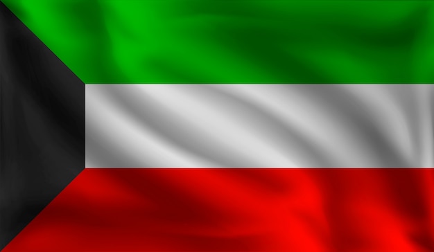 Download Premium Vector | Waving kuwait's flag, the flag of kuwait