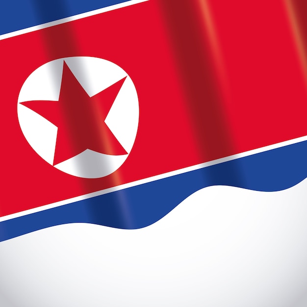 Download Waving north korea flag Vector | Premium Download