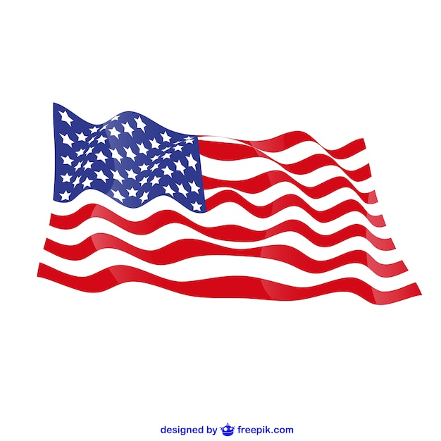 Download Free Vector | Waving united states of america flag