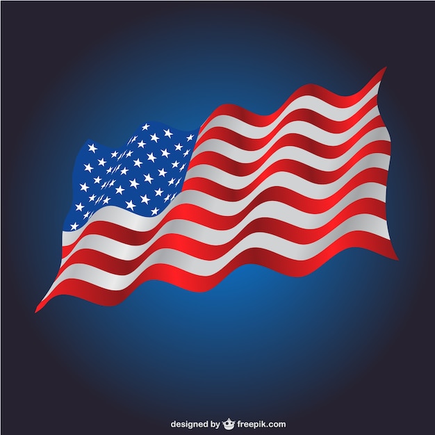 Download Waving USA flag template Vector | Free Download