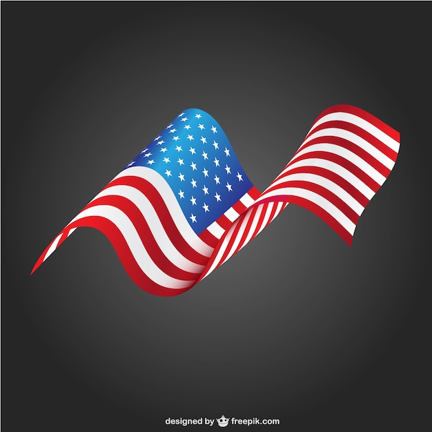 Download Waving USA flag Vector | Free Download