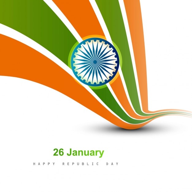 Download Wavy beautiful Indian flag design Vector | Free Download