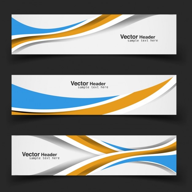 Free Vector | Wavy colorful banners