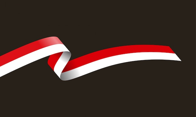 Download Wavy flag of indonesia. | Premium Vector