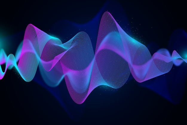 Free Vector | Wavy gradient lights background