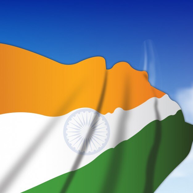 Download Wavy indian flag on sky Vector | Free Download