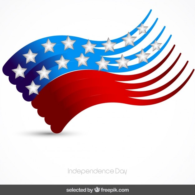 Download Wavy united states flag | Free Vector