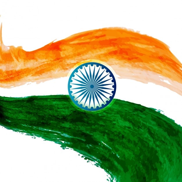 Indian Flag Watercolor