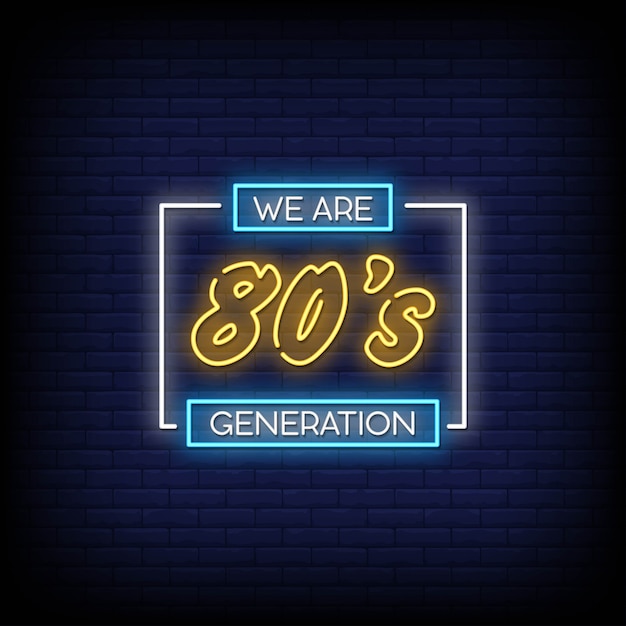 Vector | We are 80's neon style