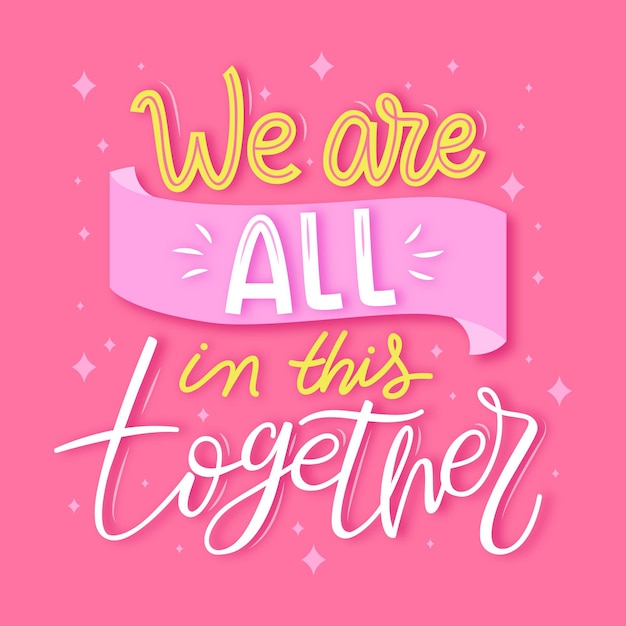 Free Vector | We are all in this together concept