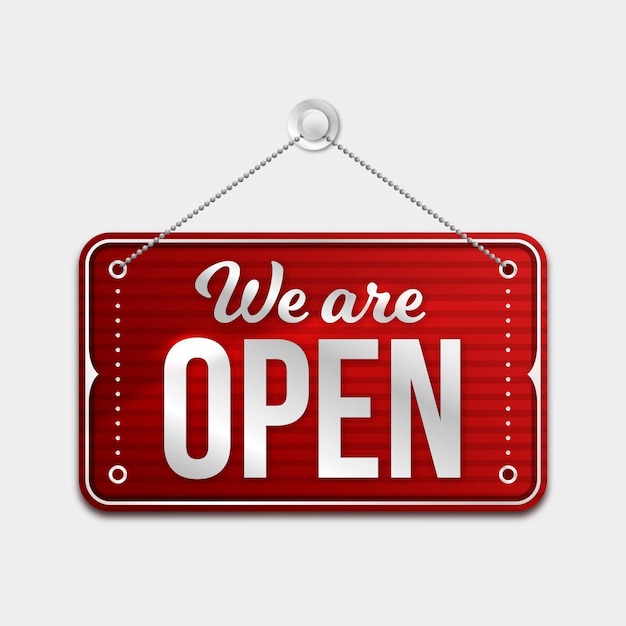 We are open sign concept | Free Vector