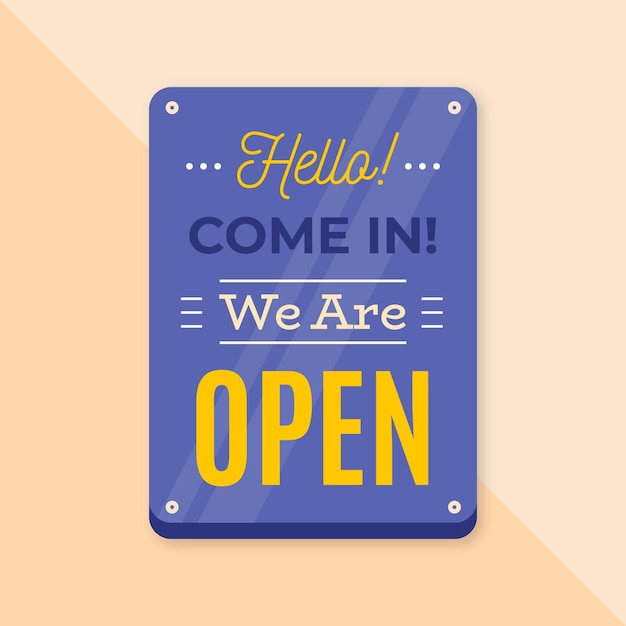 Download Free Vector We Are Open Sign Design