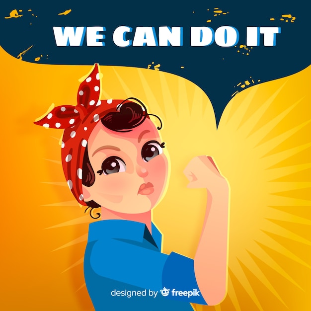 We can do it! background Vector | Free Download