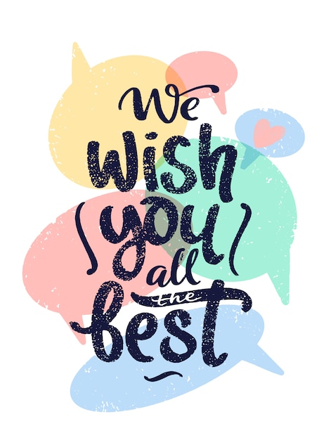 Premium Vector | We wish you all the best birthday greeting quote.