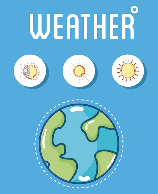 Premium Vector | Weather and forecast template with elements