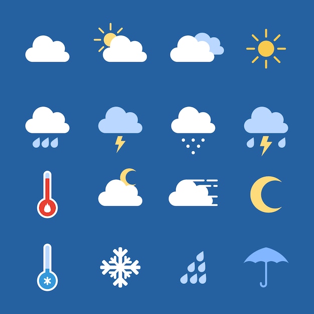 Free Vector | Weather icons collection