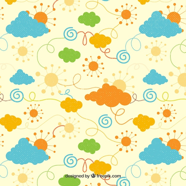 Weather pattern in colorful style