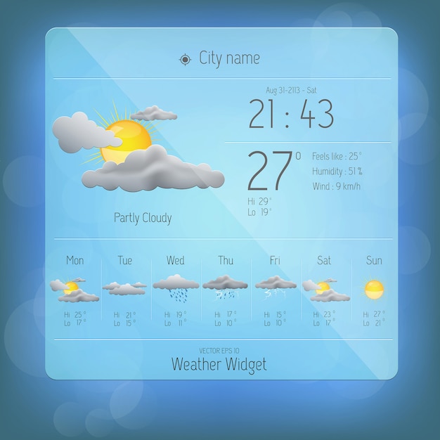easy weather widget for website