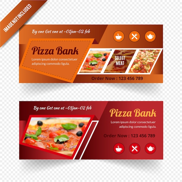 Web banner design for restaurant | Premium Vector