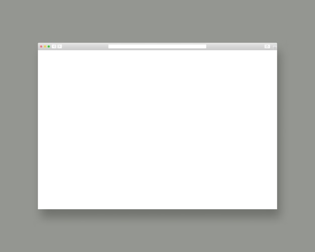 Premium Vector Web Browser Template Empty Web Page Template Design Realistic Illustration