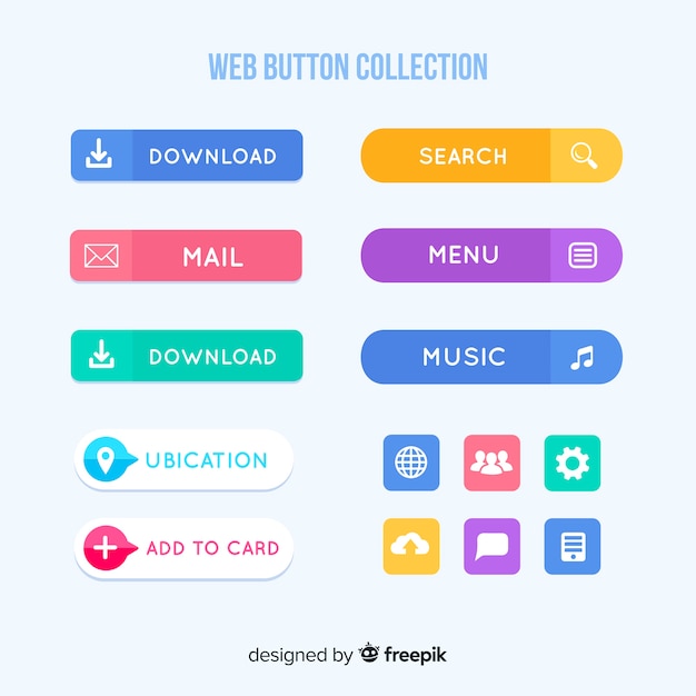 Premium Vector Web Design Button Collection