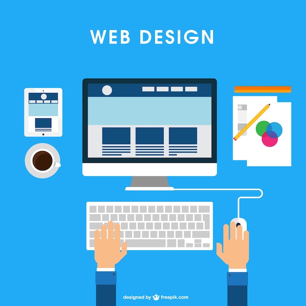 Download Free Vector | Web design desk