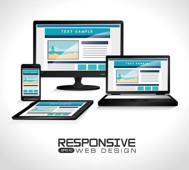 Web design, vector illustration. Premium Vector