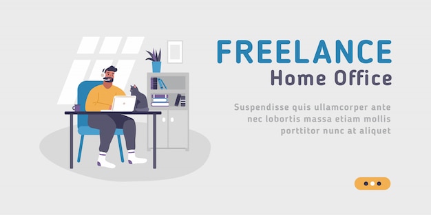 Web Template For Freelance Work At Home Online Jobs And Home