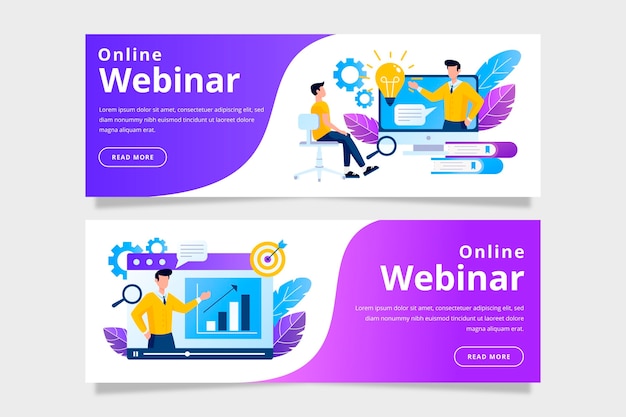 Free Vector | Webinar banner template
