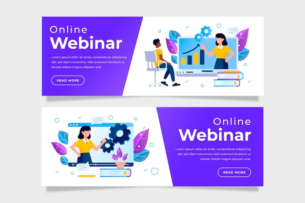 Free Vector | Webinar Banner Template