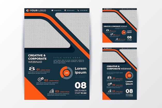 Free Vector | Webinar flyer template
