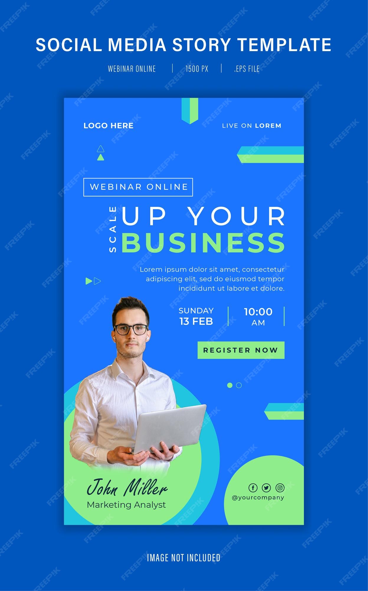 Premium Vector | Webinar online scale up your business social media story