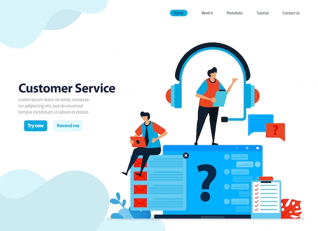 Website design of customer service and help center ...