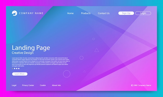 Website landing page background | Premium Vector