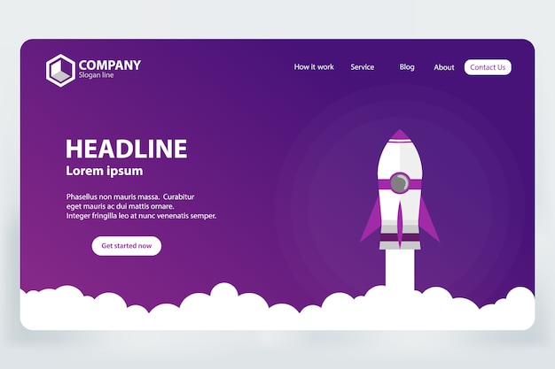 Website ranking landing page vector template design concept Premium Vector