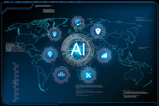 Website template AI Machine dan Deep Learning Technology