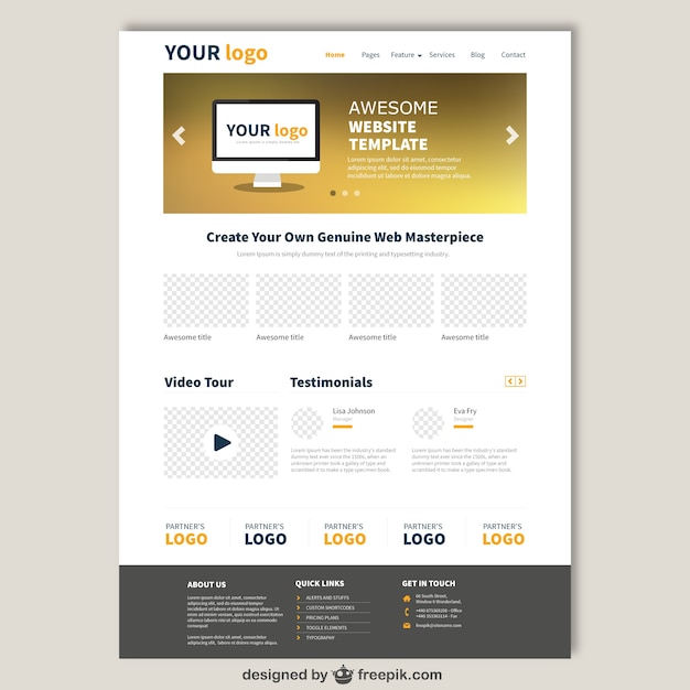 Download Free Website Template In Elegant Style Free Vector Use our free logo maker to create a logo and build your brand. Put your logo on business cards, promotional products, or your website for brand visibility.