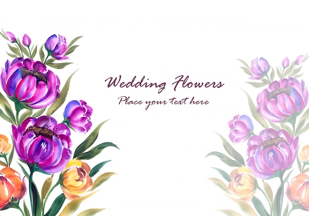 グリーティングカードの結婚記念日装飾花のフレーム 無料のベクター