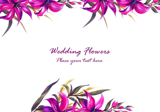 グリーティングカードの結婚記念日装飾花のフレーム 無料のベクター