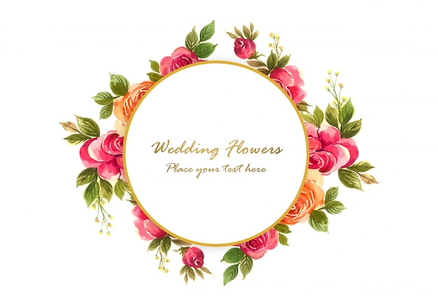 Cornice Floreale Decorativa Anniversario Di Matrimonio Per Biglietto Di Auguri Vettore Gratis